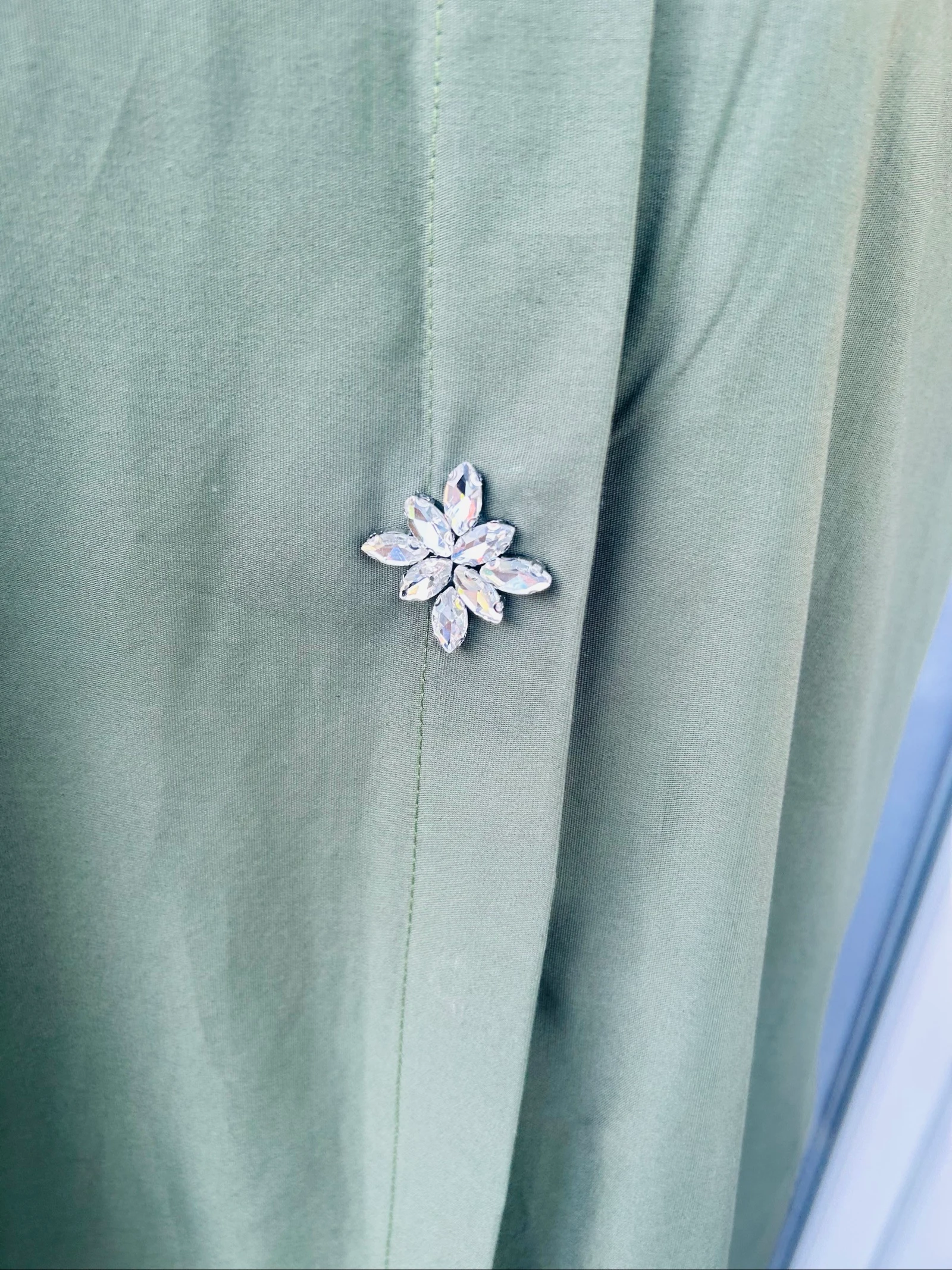 Khaki bohemian diamonds dress – photo 4
